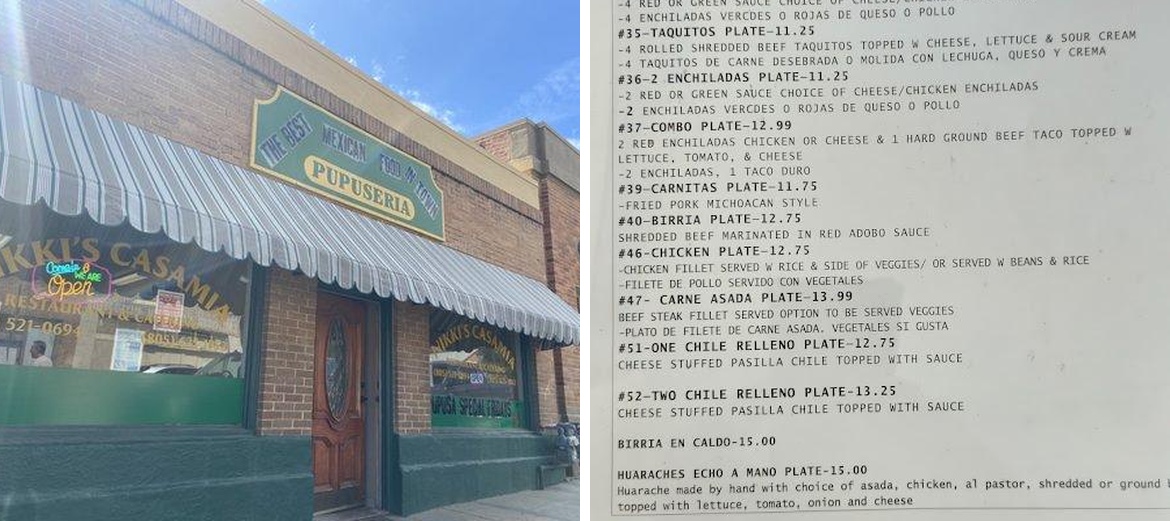 Nikki's Casamia Restaurant & Catering Menu