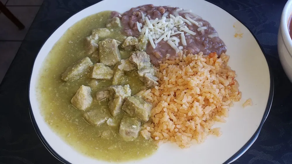 Chile Verde and Enchiladas