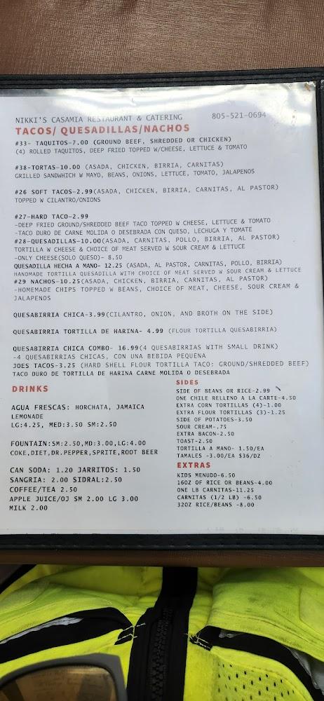 Nikki's Casamia Restaurant & Catering Menu image 4